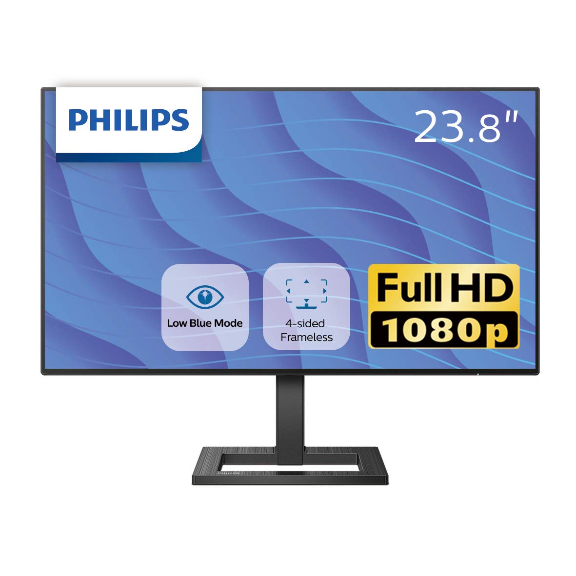 PHILIPS 液晶ディスプレイ・PCモニター 242E2F/11 (23.8インチ/FHD/IPS//D-sub 15,HDMI,Display Port/4面フレームレス/Adaptive Sync/ちらつき防止/ブルーライト軽減)|花丸良品堂 店