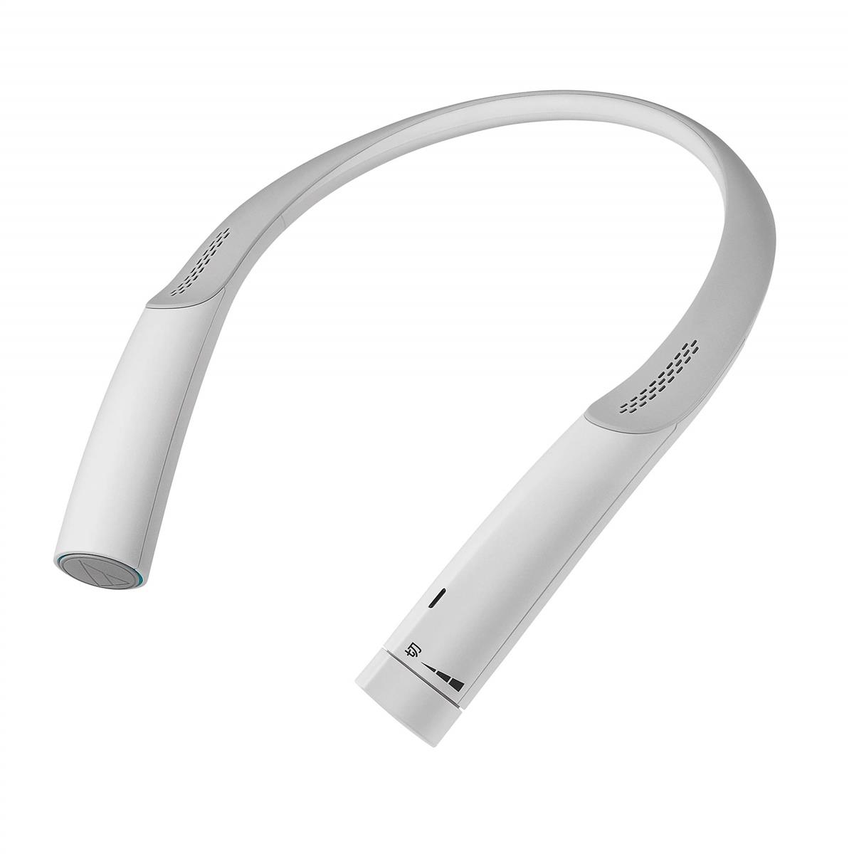 オーディオテクニカミミオ MIMIO SOUND NECK テレビ用ネックスピーカー 2.4GHz ワイヤレス はっきり音 ステレオ かんたん操作 置くだけ充電 左右音量バランス調整 音声でお知らせ 防滴 アンプ内蔵 AT-NSP700TV｜花丸良品堂　店