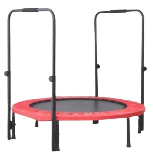 クロススポーツ(Cross Sports) トランポリン 両手すりつき 直径115×高さ116cm 家庭用 室内 コンパクト ダイエット トレーニング エクササイズ 体幹強化 静音 簡単 お手軽