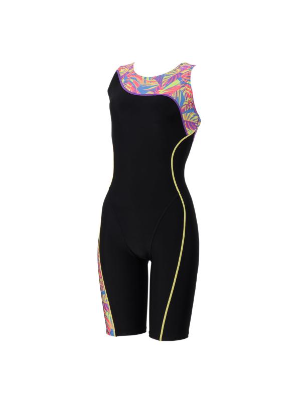 [素早さ] フィジカルフィットネス用 レディース Asymmetry Loosen Kneeskin アシンメトリールースンニースキン ニースキン／オールインワン水泳着 SFW12565 4分丈 はっ水 伸ばすこと
