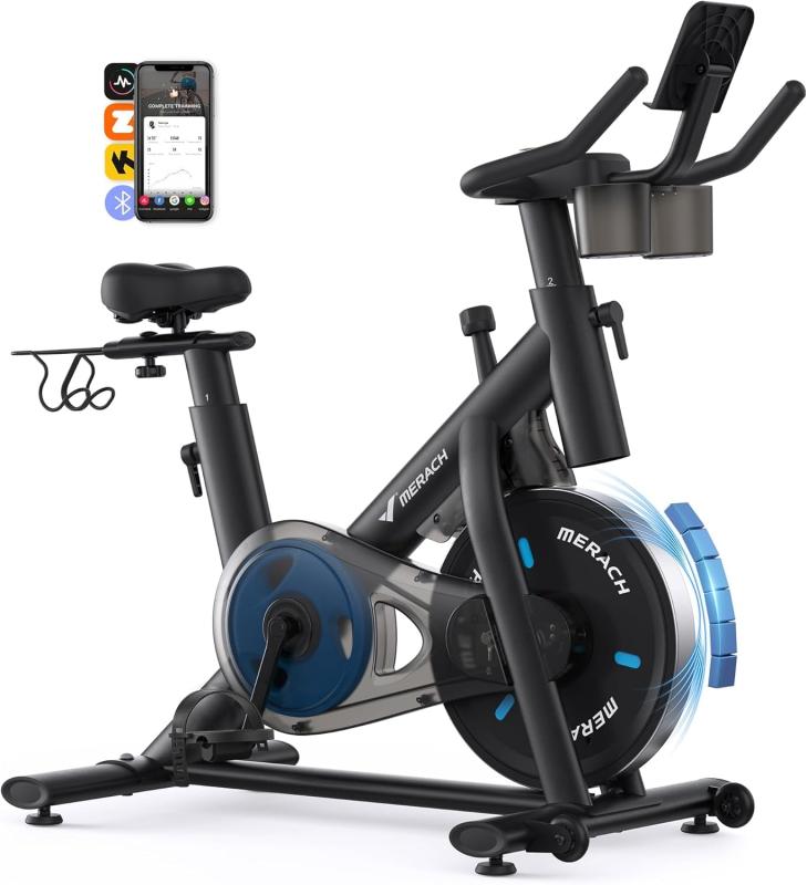 MERACH エアロ自動二輪車 フィットネスバイク 適用業務連絡 ZWIFT Kinomap相応う ハイエンド青写真 磁石式 静音 無座標軸厄介なもの合わせる 優勝杯 亜鈴 経口避妊薬保持者付き添い人 サドル・手持ち部分合わせる可