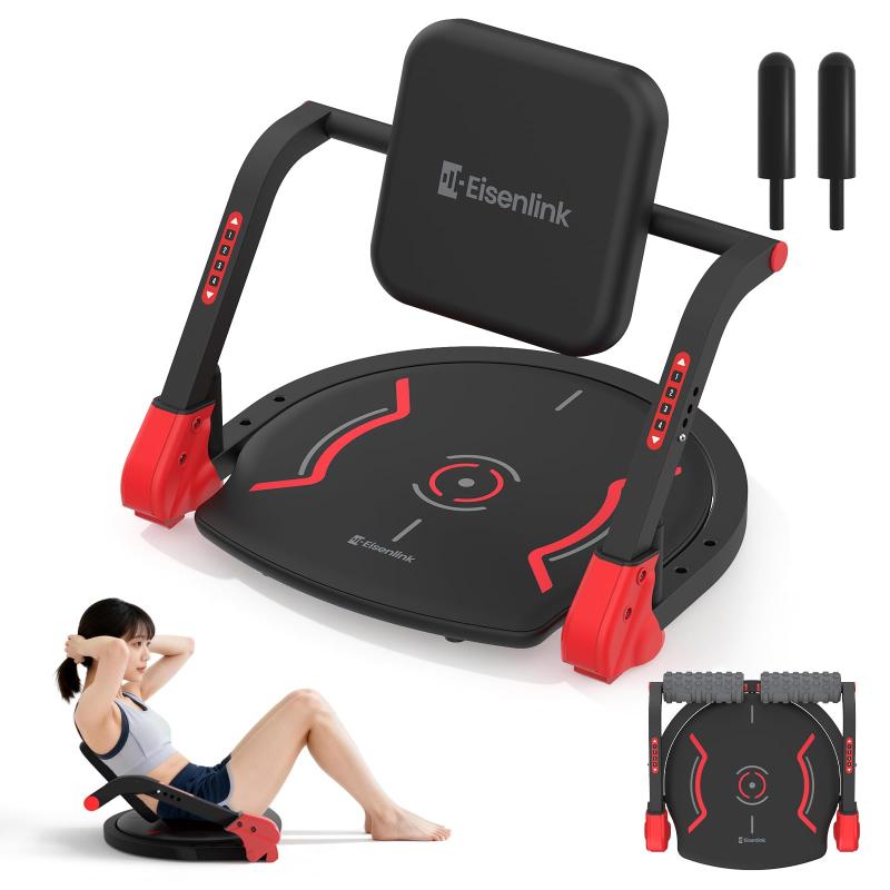 Eisenlink 腹筋マシーン 第3世代 正規品 2026改良筋トレ器具 2-in-1ローラー付き 4段階調整 折りたたみ シットアップベンチ ダイエット器具 腹筋台 自宅用 ホームジム 筋トレ器具 メーカー付