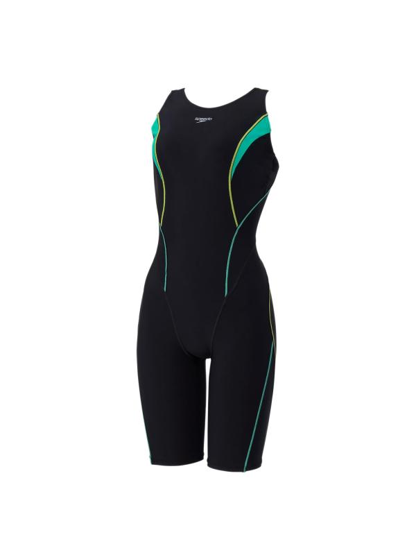 Speedo(す早さ) 【フィジカルフィットネス用】レディース Feel Up Loosen Kneeskin フィールアップルースンニースキン ニースキン／オールインワン水泳着 SFW12560 4分丈 はっ水 ゆったり