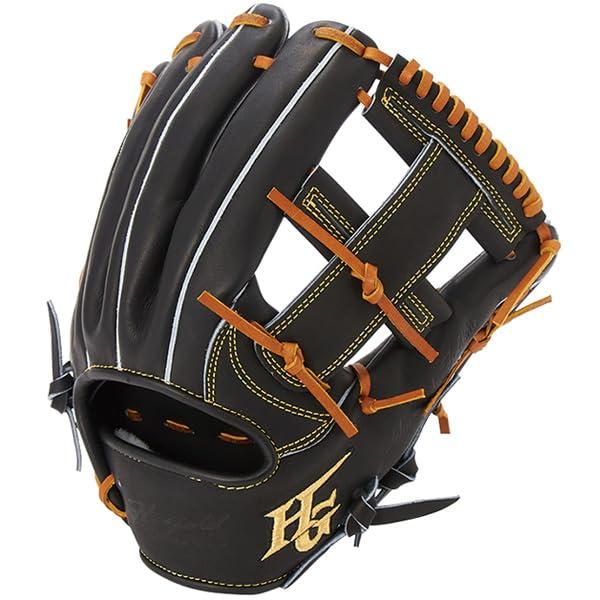 HI-GOLD ご機嫌ゴールド 原則として硬式用グローヴ 技極 WKG-5095 黒いこと BLACK LH 右投げ 3塁・オール空間的関係用 内野手手 上級高等学校ベイスボール相応う
