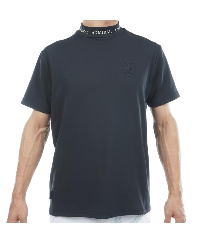 Admiral GOLF(アドミラル ゴルフ) メンズ ゴルフウェア カラタッチ ランパントモックネックシャツ ブラック LLサイズ ADMA619