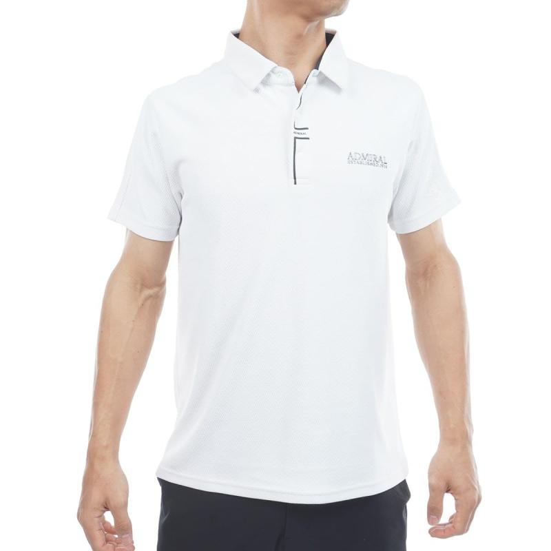 Admiral GOLF(アドミラル ゴルフ) メンズ ゴルフウェア 汗染み防? 遮熱シャツ ホワイト Lサイズ ADMA639