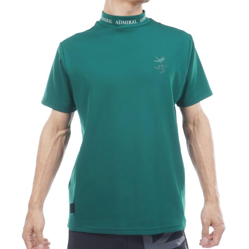 Admiral GOLF(アドミラル ゴルフ) メンズ ゴルフウェア カラタッチ ランパントモックネックシャツ ダークグリーン 3Lサイズ ADMA619