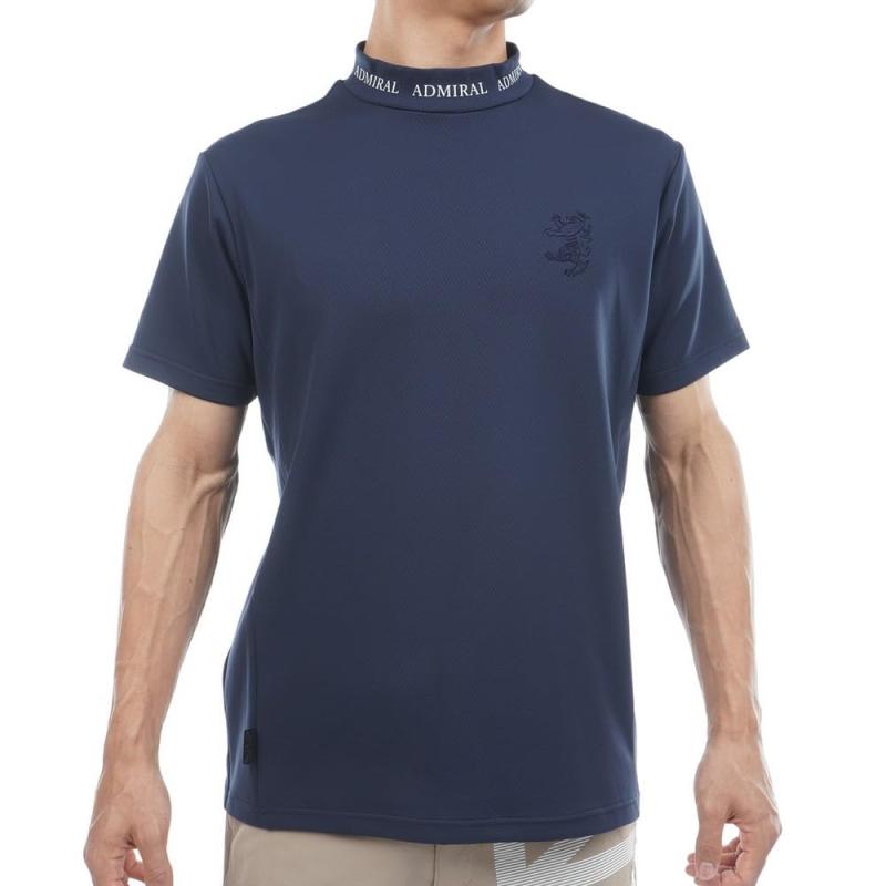 Admiral GOLF(アドミラル ゴルフ) メンズ ゴルフウェア カラタッチ ランパントモックネックシャツ ネイビー LLサイズ ADMA619