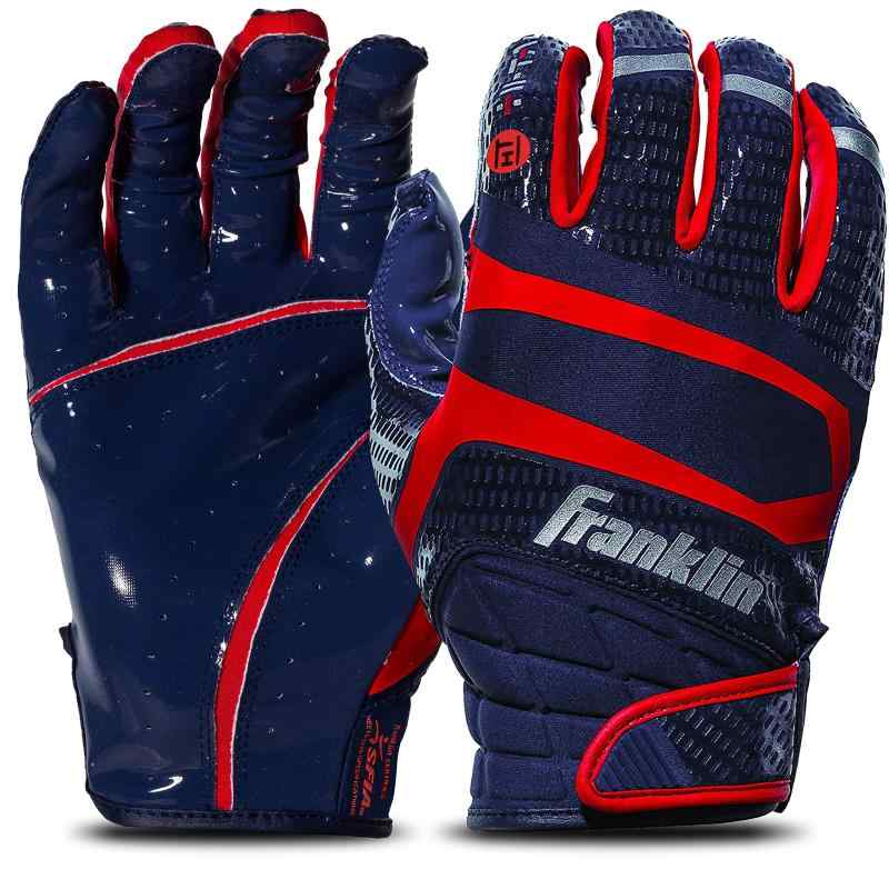 Franklin Sports フットボールレシーバーグローブ ? 大人とユース用 フットボールレシーバーグローブ ? エクストラグリップ プレミアムフットボールグローブ すべての年齢向け ? ハイタッ
