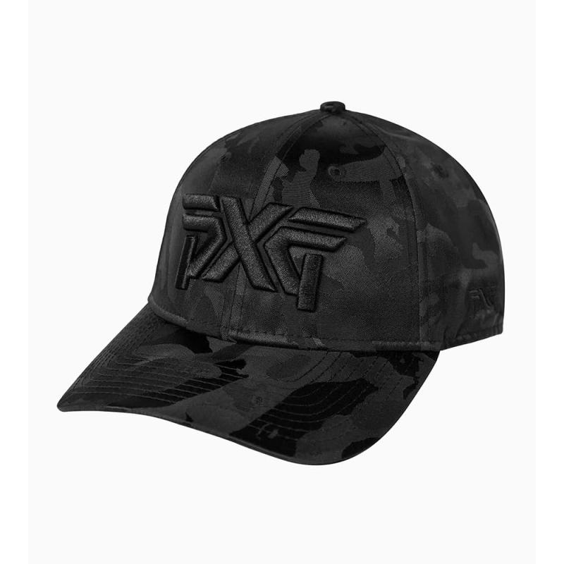 [ピーエックスジー] 旗がしら Jacquard Woven Fairway Camo 9FORTY Snapback Cap 黒いこと