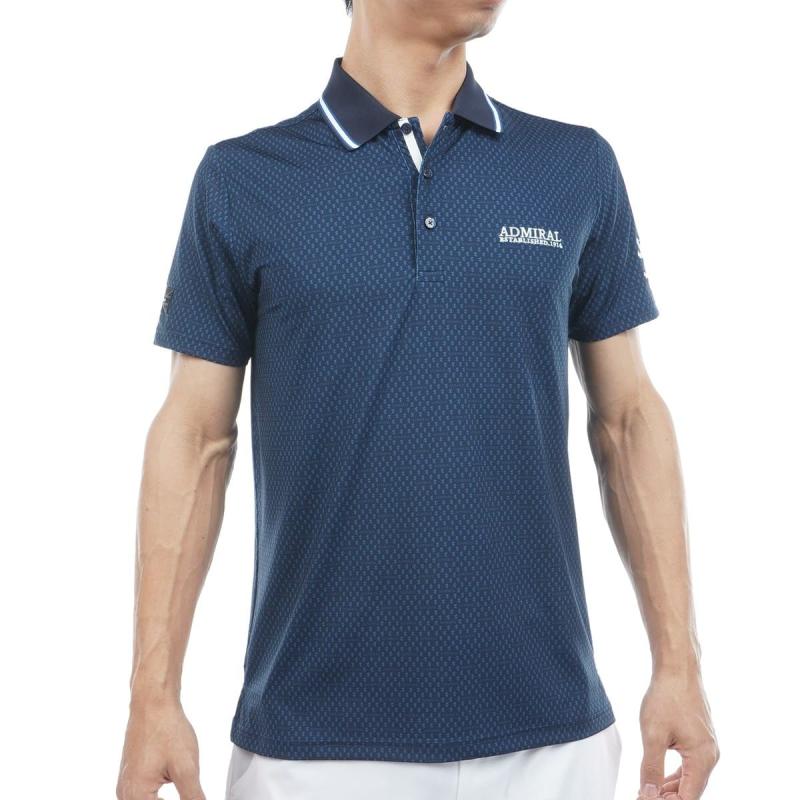 Admiral GOLF(アドミラル ゴルフ) メンズ ゴルフお召しもの ?紋柄 スポーツシャツ 米国海軍 L大きさ ADMA616
