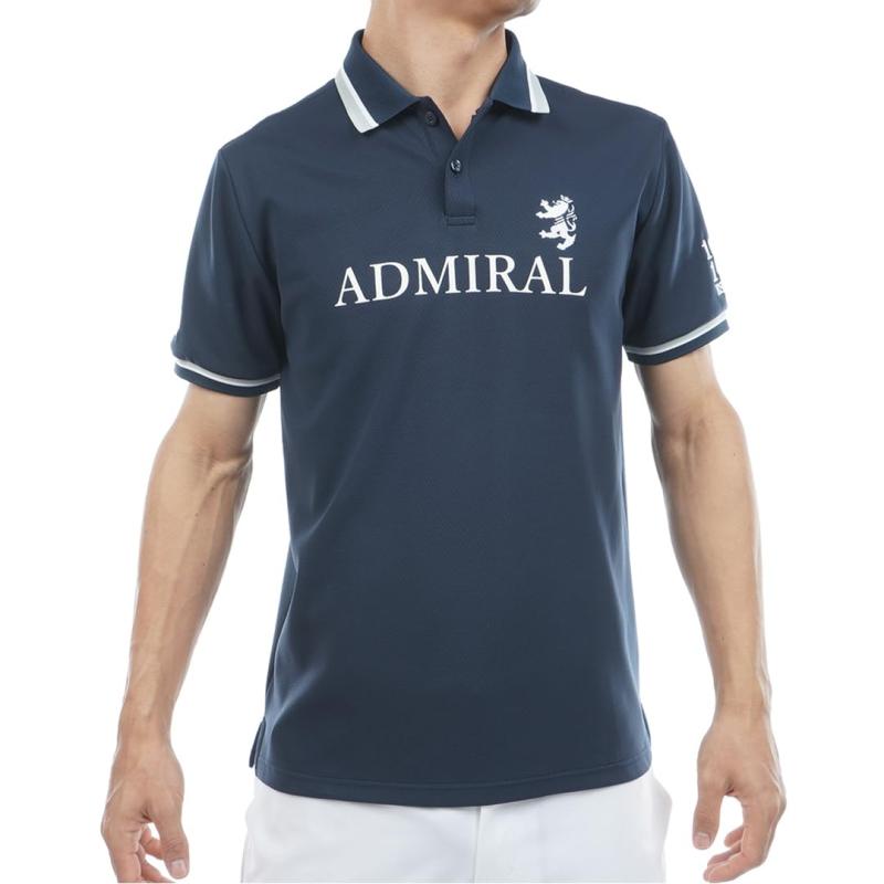 Admiral GOLF(アドミラル ゴルフ) メンズ ゴルフ御召しもの カラタッチ ロゴタイプスポーツシャツ 米国海軍 M大きさ ADMA613