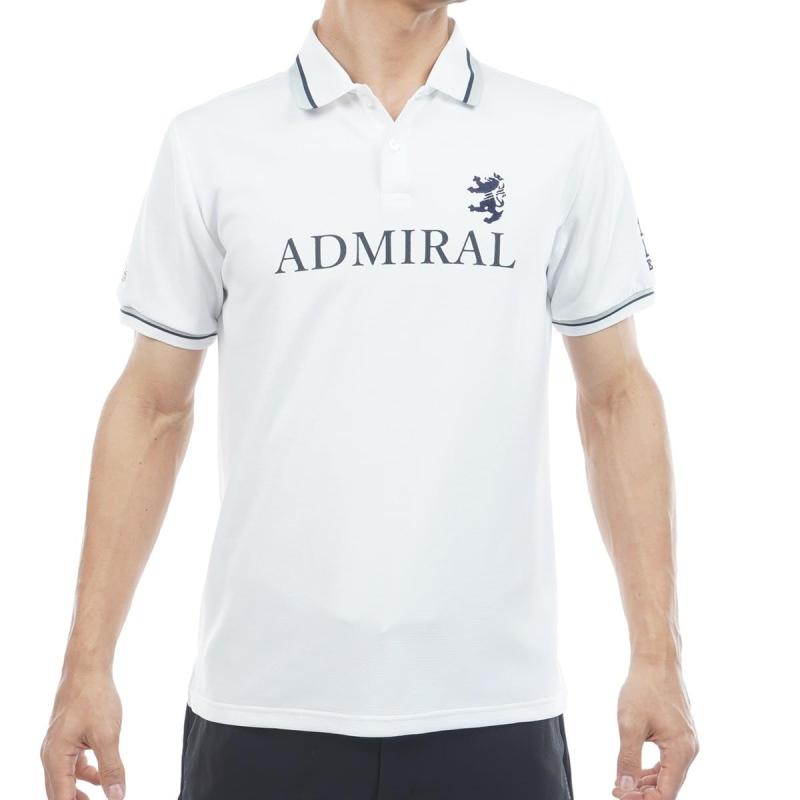 Admiral GOLF(アドミラル ゴルフ) メンズ ゴルフ御召しもの カラタッチ ロゴタイプスポーツシャツ 白いこと L大きさ ADMA613