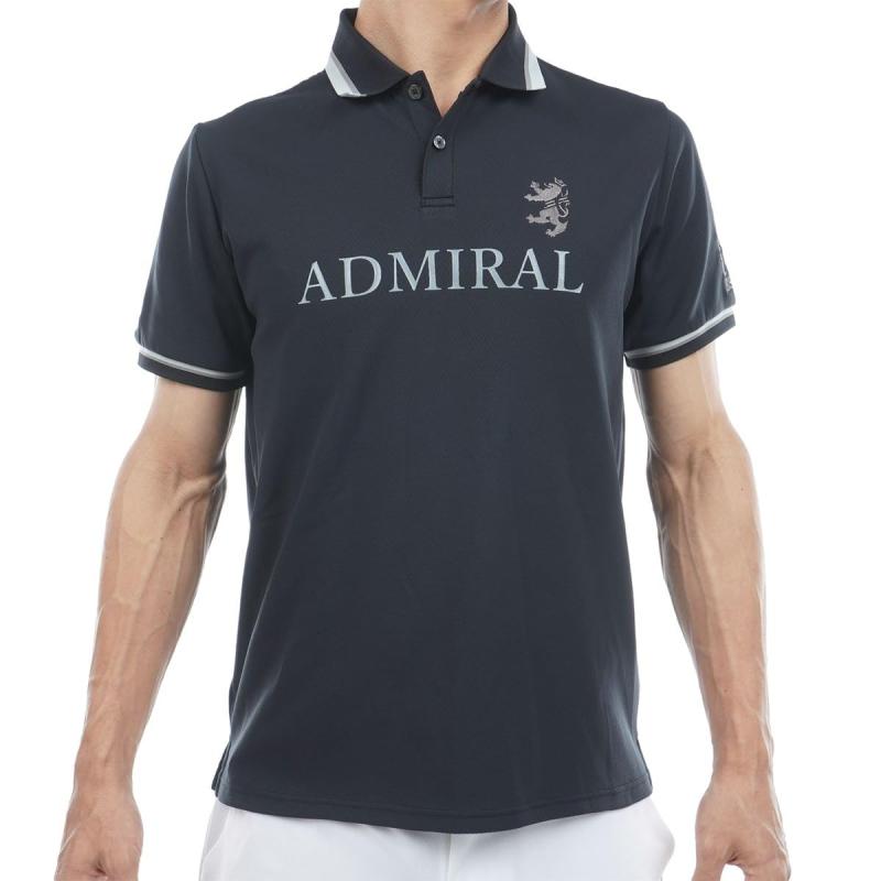 Admiral GOLF(アドミラル ゴルフ) メンズ ゴルフ御召しもの カラタッチ ロゴタイプスポーツシャツ 黒いこと 3L大きさ ADMA613