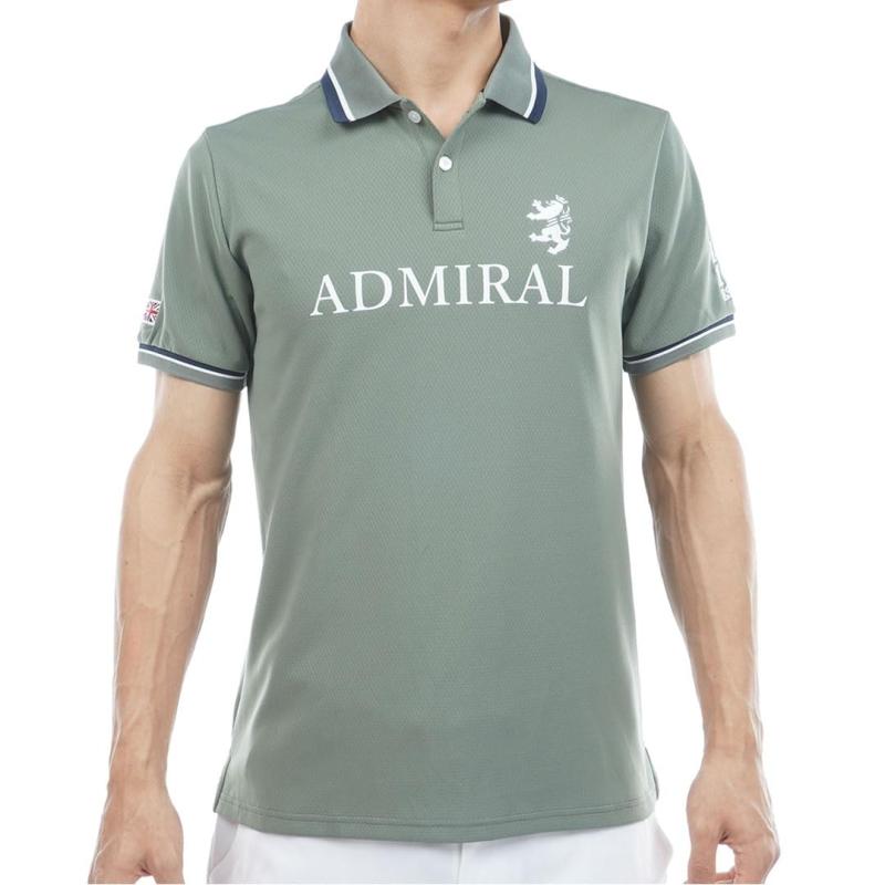 Admiral GOLF(アドミラル ゴルフ) メンズ ゴルフ御召しもの カラタッチ ロゴタイプスポーツシャツ カーキ 3L大いさ ADMA613