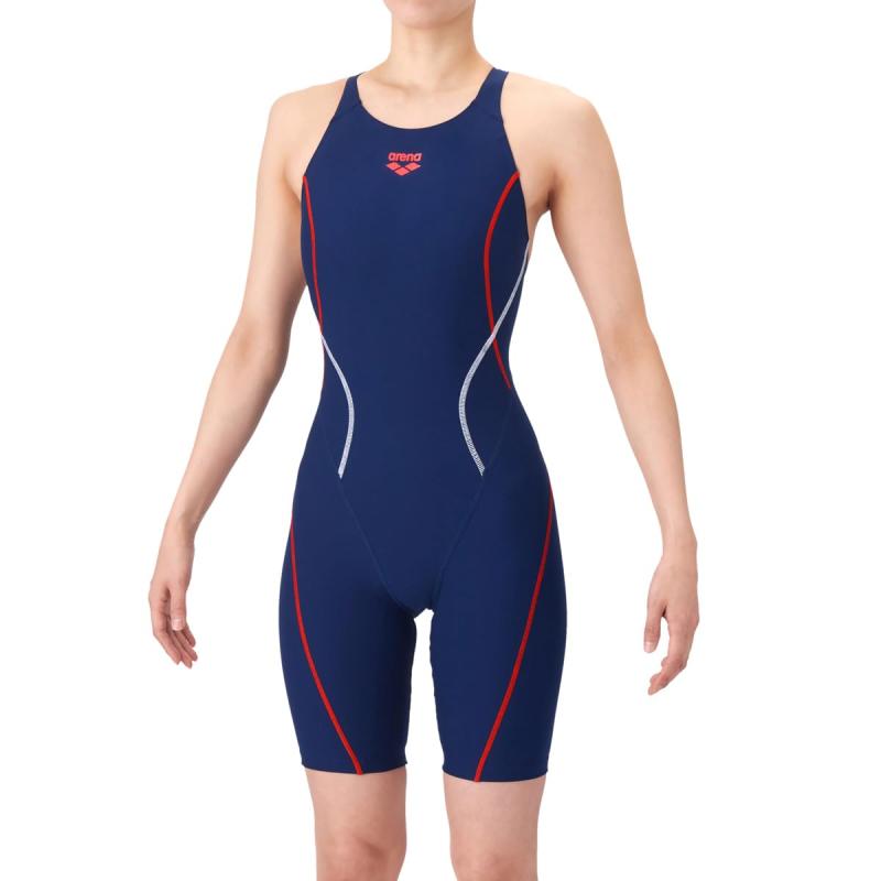arena(闘技場) 競泳水泳着 形づくる用 レディース 【TOUGHSUIT】 水浴び 水泳ぎ 耐久性 ハーフレッグ 訓練を受ける用 形づくる向け AS6SWM02L