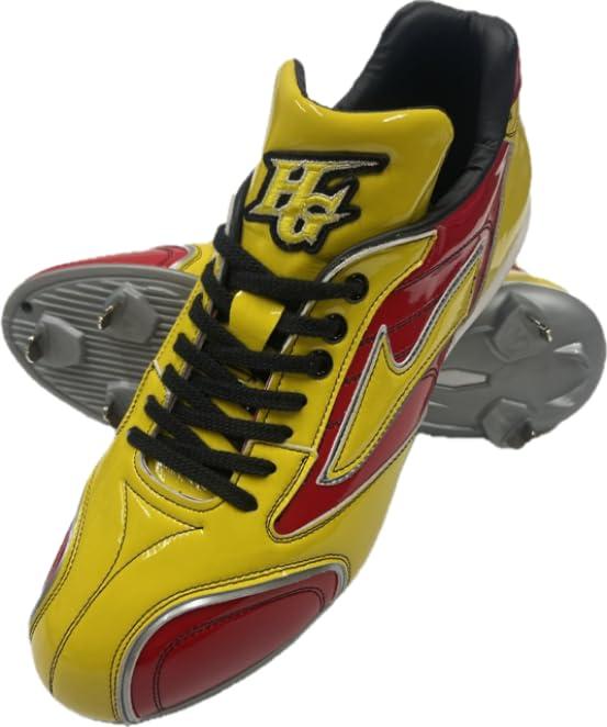 HI-GOLD ハイゴールド  エナメルカラースパイク 樹脂ソール埋込式固定金具（7本歯) PSS-A003 レッド×イエロー