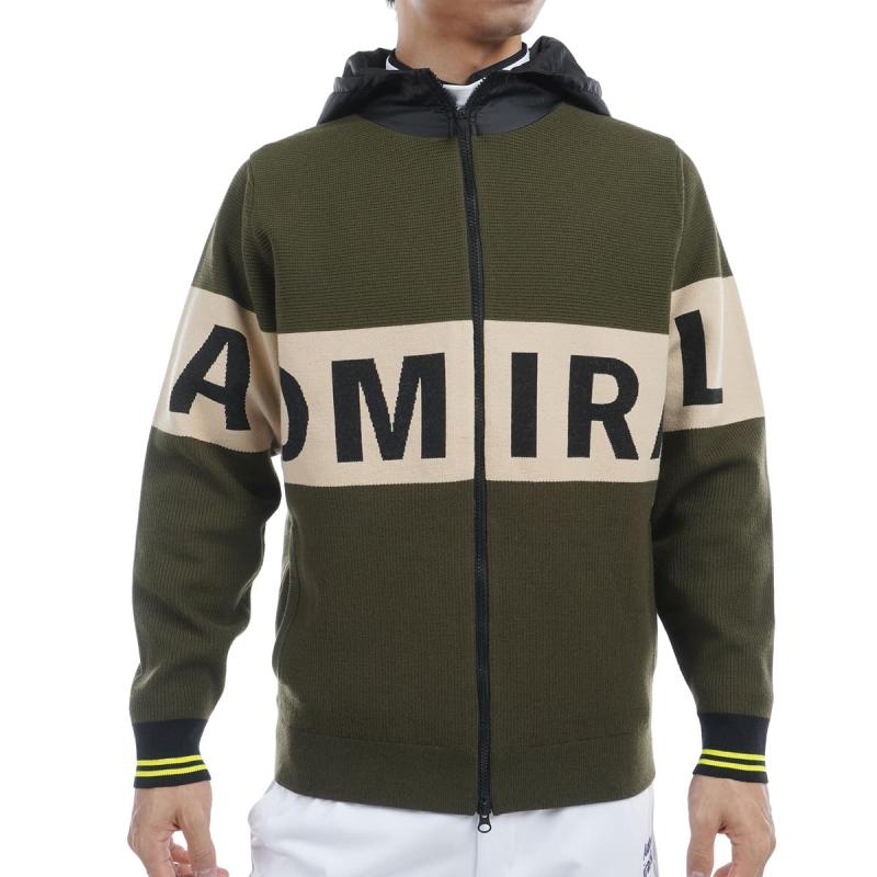 [Admiral] 上衣 防風裏地付 フルジップニットジャケット メンズ ADMA491