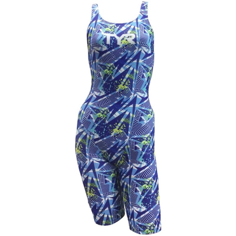 TYR レディース競泳印字機水泳着106221-701BLU M大きさ