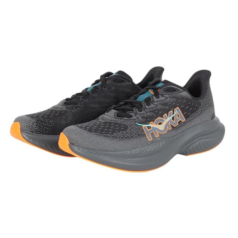 HOKA ONEONE(ホカ オネオネ) M MACH 6 BLACK / ELECTRIC TANGERINE 27.0CM