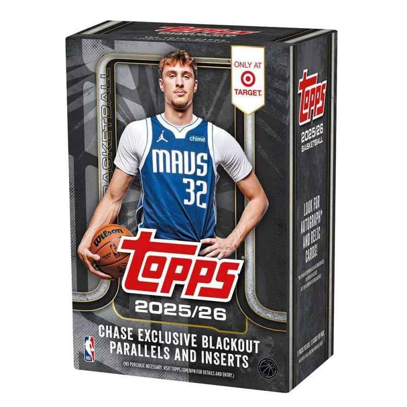 Topps 2025/26 バスケットボール NBA フラッグシップ バリューブラスターボックス (ブラックアウトパラレル)｜はなまるショップ