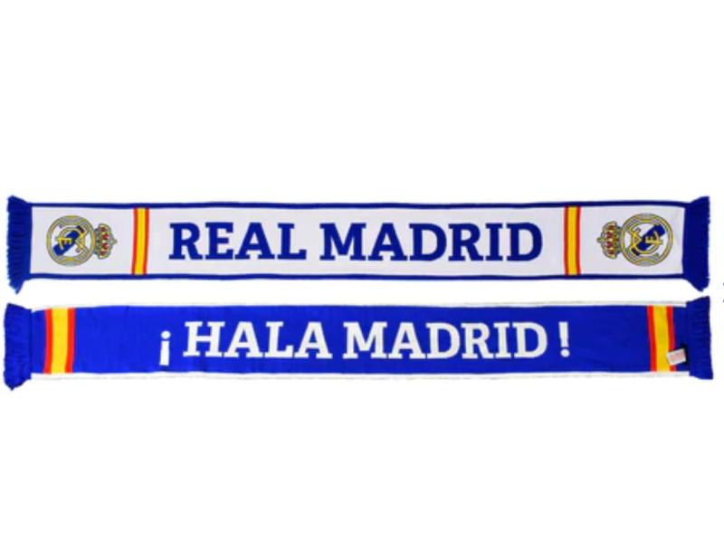 レアルマドリード オフィシャル マフラー スカーフ 両面 Real Madrid Double Sided Europe Scarf , ホワイト [並行輸入品]