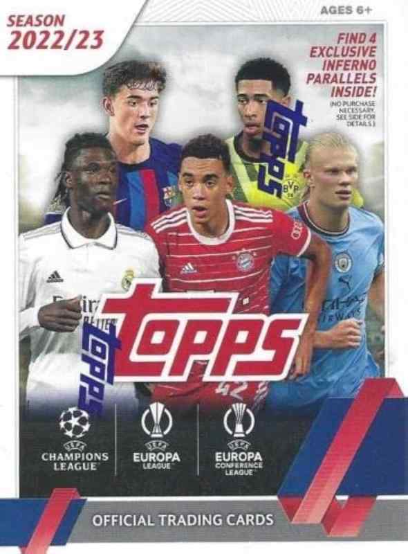 2022-23 Topps UEFA Club Competitions Soccer (Football) Blaster Box - 42 Trading Cards - Look for Lionel Messi Cards \u0026amp; Rando