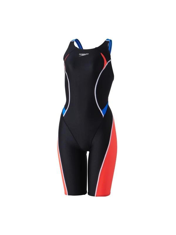[す早さ] 競泳水泳着 FLEX Σχ Semi Openback Kneeskin フレックスシグマカイセミオープンバックニースキン レディース お水瓜/青色 SS