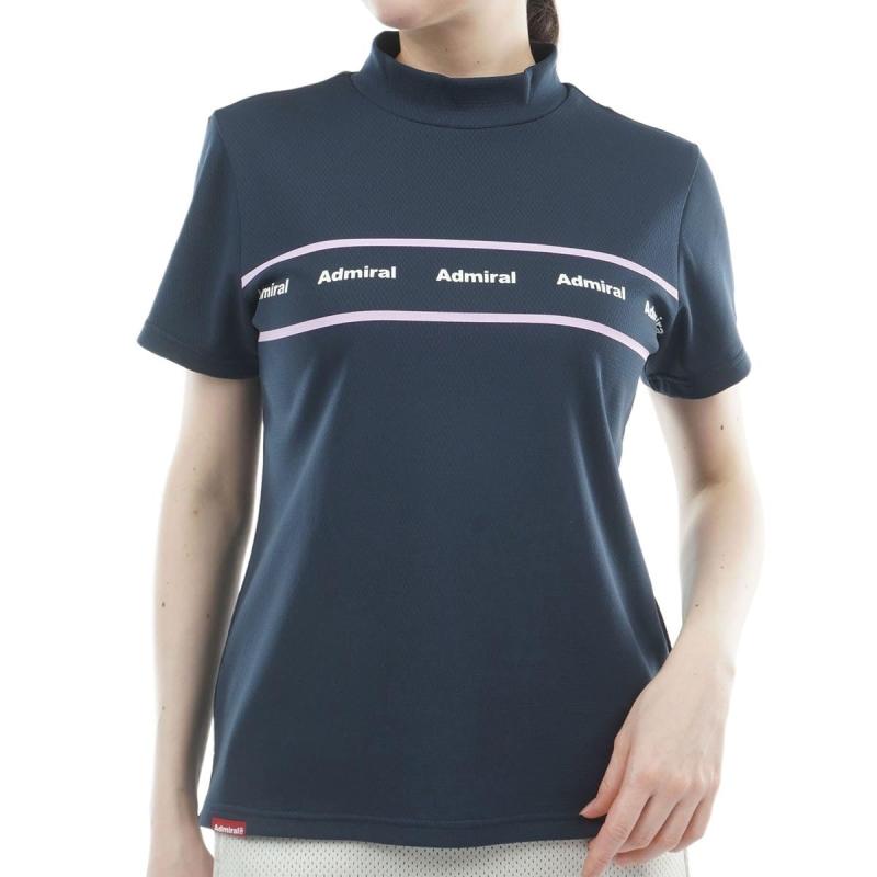Admiral GOLF(アドミラル ゴルフ) レディース ゴルフウェア カラタッチ カラーロゴモックネックシャツ ネイビー Mサイズ ADLA608