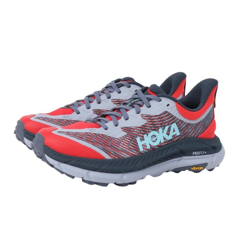ホカ（HOKA） ランニングシューズ トレランシューズ Mafate Speed 4 1129930-CTRM（レッド&times;パープル/２５．０/Men's）｜はなまるショップ