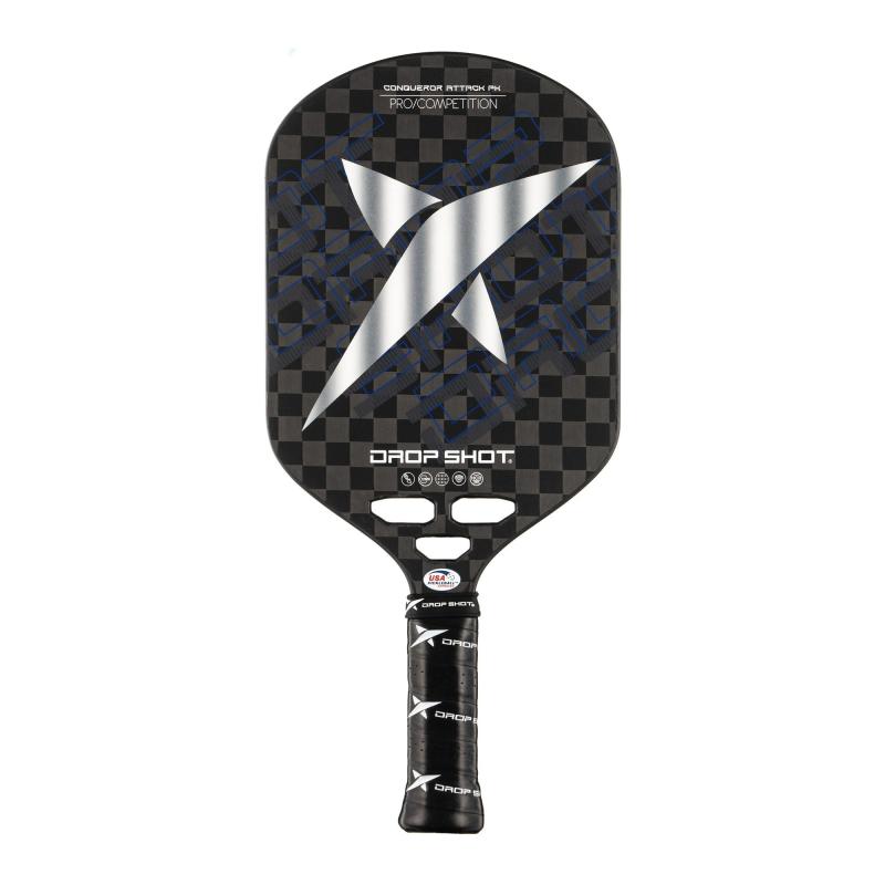 DROP SHOT ピックルボール ラケット [ CONQUEROR ATTACK PK ] EVAフレーム カーボン12000サーフェイス 厚み20ｍm ブラック/シルバーメタル DP304084 【正規品】