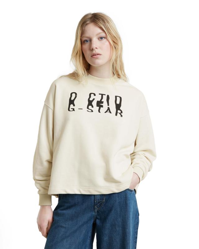 [ジースターロゥ] 汗水 レディース ルーズフィット ゆったり Chroma Graphic Loose Sweater