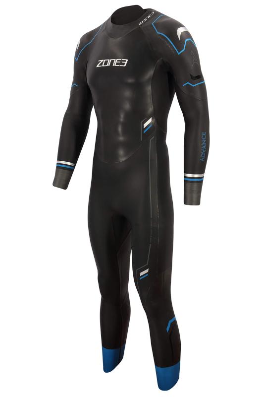 ZONE3 (地方スリー) Men\u0027s Advance Wetsuit - Black/Blue/Silver