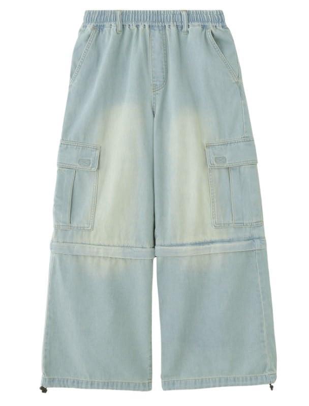 [エックス御姉さん] ズボン下 FADED 2WAY WIDE LEG CARGO PANTS レディース