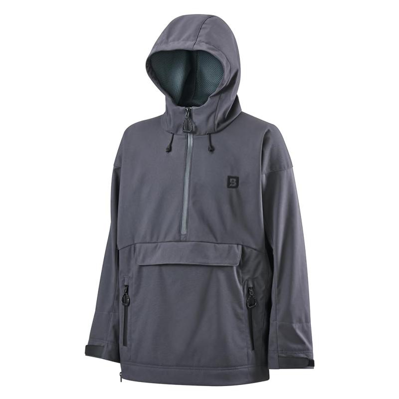 Bluestorm(青碧狂飆) BSJ-BH1 プルオーバーフーディ 黒いこと 透湿雨合羽3層出どころ バスフィッシング ともし火力くらべ アウター