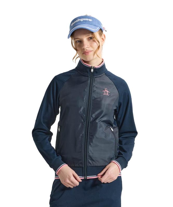 MUNSINGWEAR(マンシングウェア) カットソースタンドジップ 前開き 吸汗速乾 ストレッチ スポーティー ゴルフ MG6SSW32Lレディース