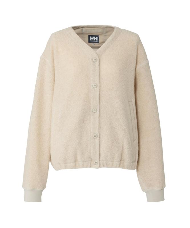 HELLY HANSEN(ヘリーハンセン) フリースW Scog Pile Cardiganレディース ディープネイビー-ミックスグレー-アイボリーベージュ
