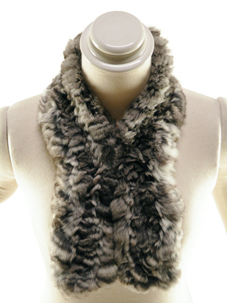 楽天市場】毛皮マフラー レディース ファーマフラー チンチラ