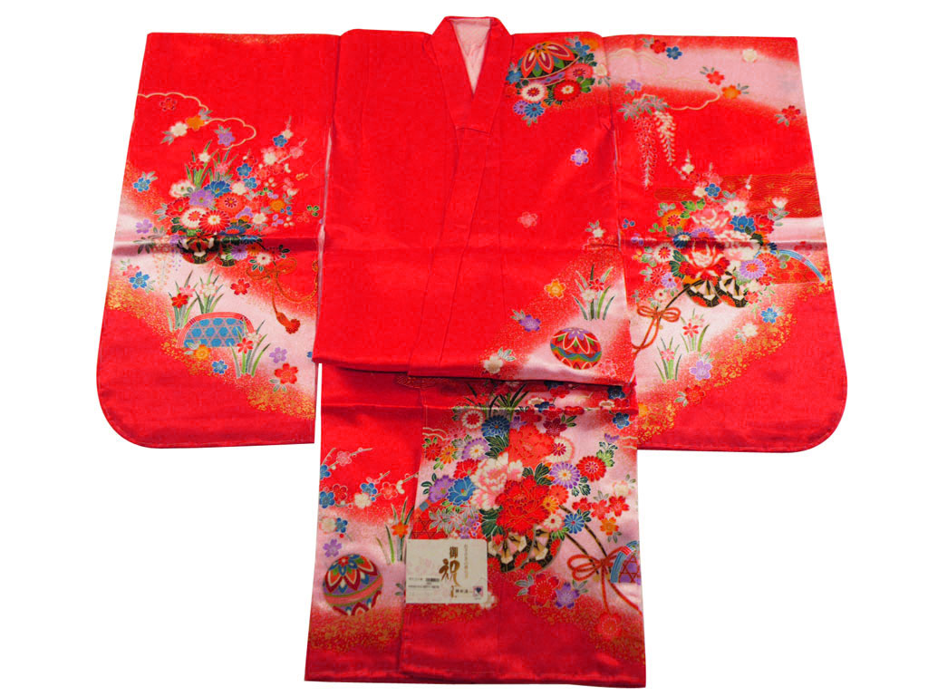 楽天市場】絞り柄 疋田柄 七五三着物 3歳女の子 被布コートセット 8点