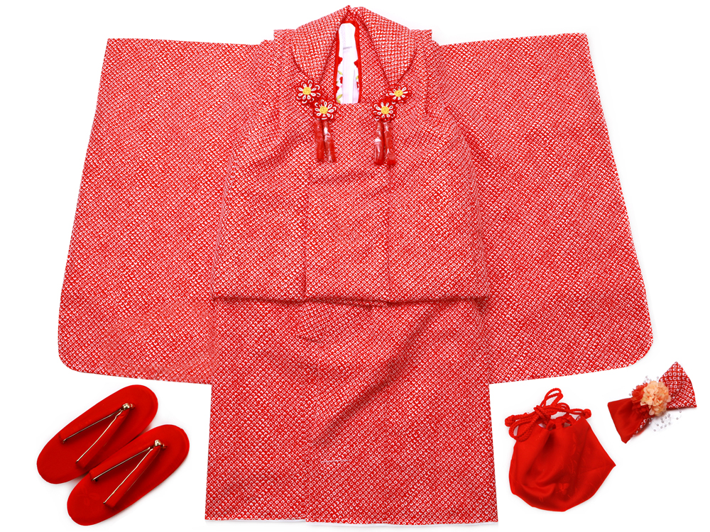 楽天市場】絞り ひふコート 三歳用 正絹 総絞り 被布コート 全3色 赤