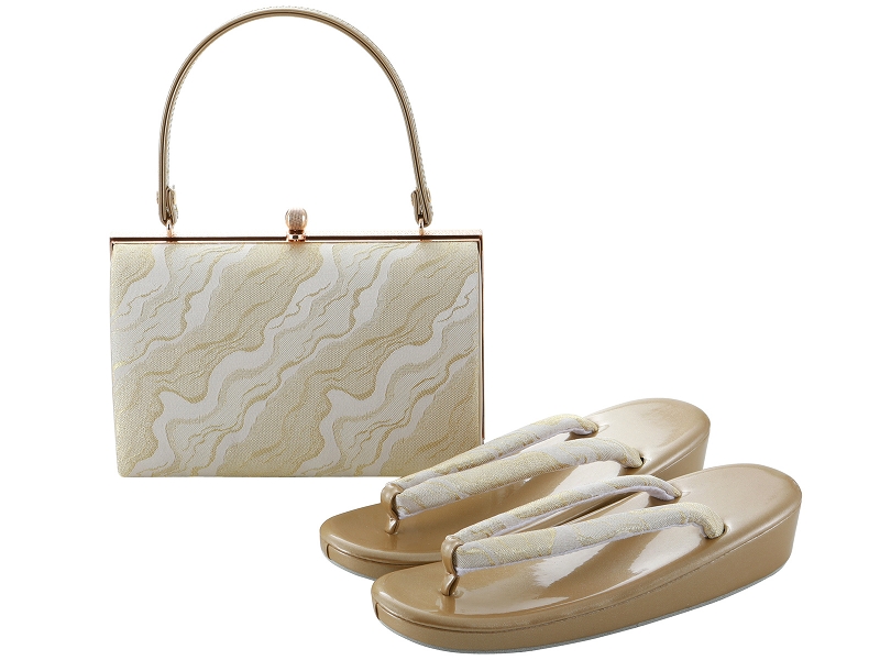 楽天市場】礼装用 帯地 草履バッグセット 金又は銀 フリーサイズ