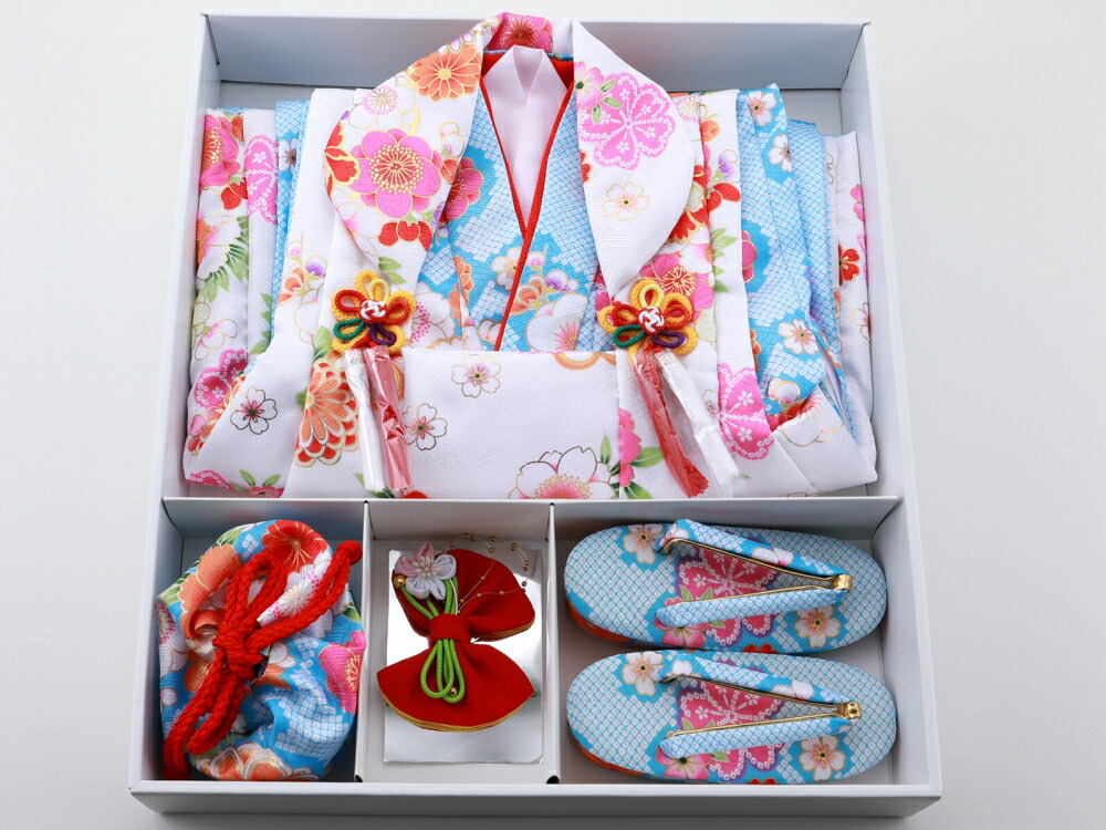 楽天市場】絞り柄 疋田柄 七五三着物 3歳女の子 被布コートセット 8点