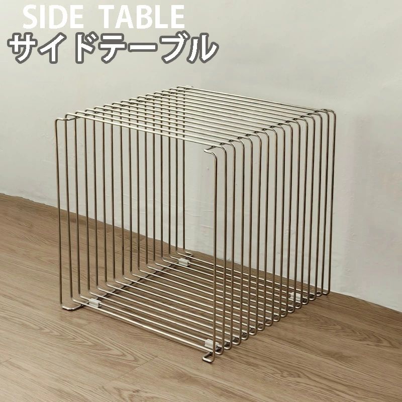 サイドテーブル 珈琲時刻表 時刻表 アクリル繊維板付き添い人 幅35糎 ナイト爵時刻表 金属元素 導線 シェルフ 真四角 床置き 飾りつけ 重