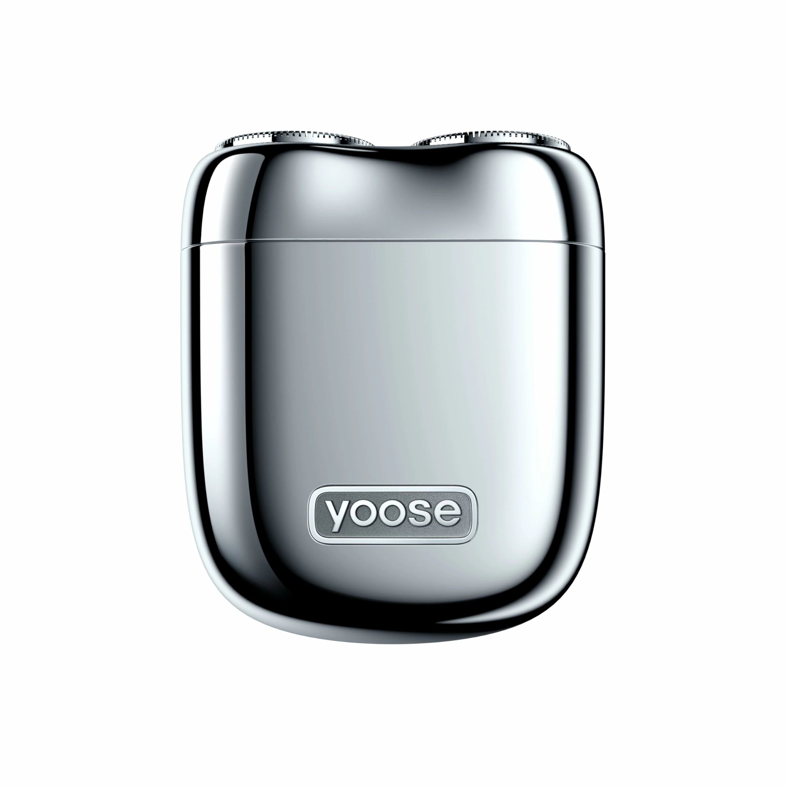 yoose MINI2 電気かみそり しろがね色 携帯型 ミニ電気かみそり 明かり電気かみそり 髭剃り メンズ 申し受ける式 豪然たる原動機 回転させる刃 パウダーコンパクト 軽