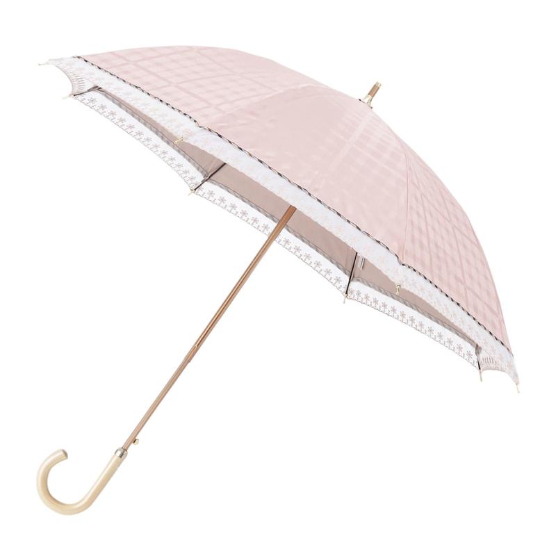 ムーンバット ダックス 日傘 長傘 晴雨兼用 一級遮光 遮熱 UV オーガンジーレース 22-125-11947-06|はなむすび