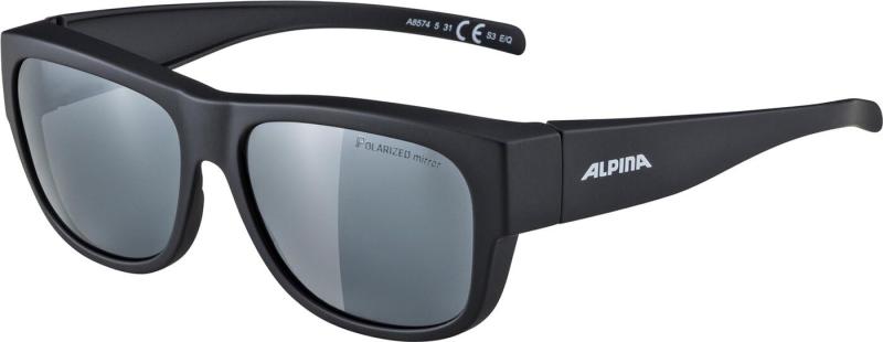 ALPINA(アルピナ) めがねの上からかけられる 偏光銀鏡 厚地の外套黒眼鏡 OVERVIEW II