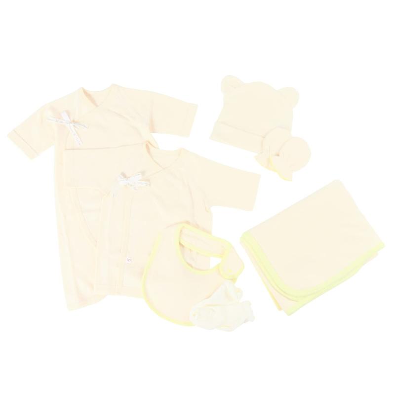 Pure Organic(ピュアオーガニック) 生み出すこと儀式用7商いものギフトセットオーガニックコットン 短肌付き・二人組肌付き・おくるみ・スタイ・ミトン・かぶり笠・ソックス 日本製 二重ガーゼ編み物出どころユニセ