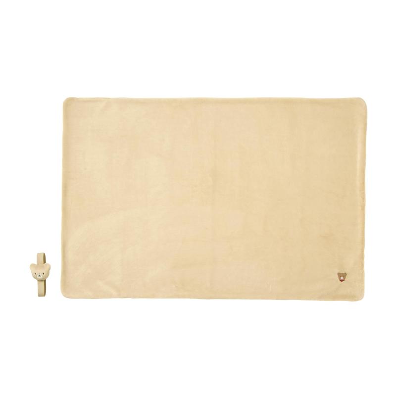 [ミキハウス] 毛布 90×60糎 くま 無地 お睡眠時間 ひざかけ 日本製 御坊っちゃん うしろ帯 もの言う花 キッズ 赤んぼう ベビー服 赤ちゃん服 46-8414-144