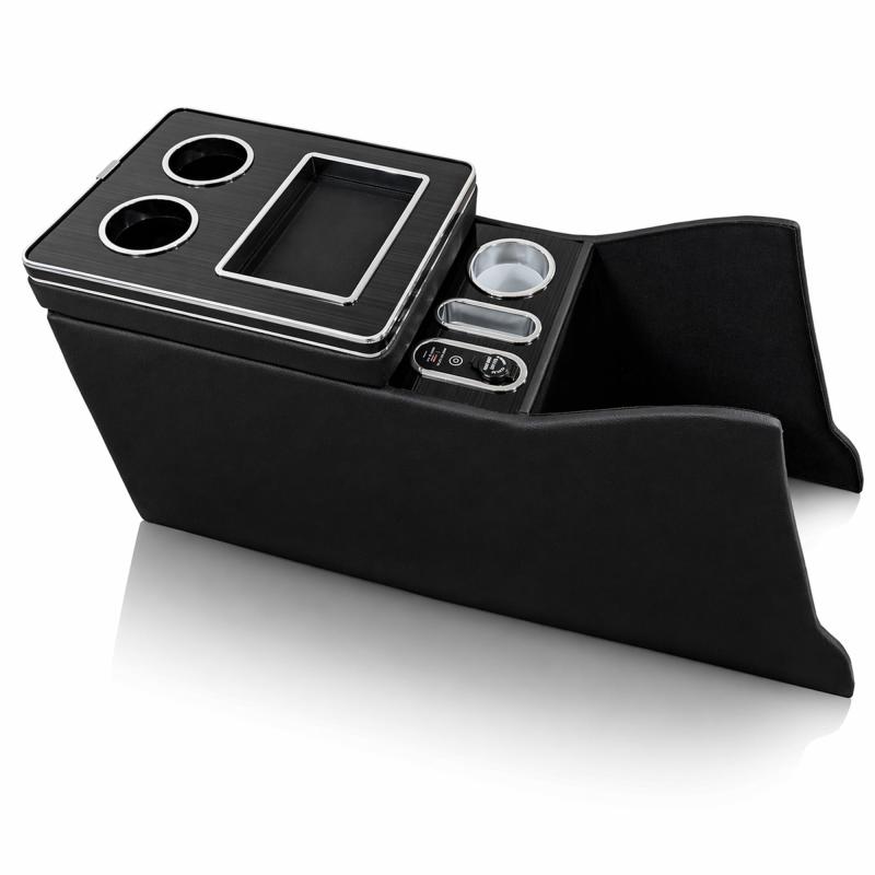 アルファード ヴェルファイア20系 専用設計 コンソールボックス Type-C & QC3.0 USBポート搭載 ドリンクホルダー スマートコンソール LED付き 調光可|はなむすび