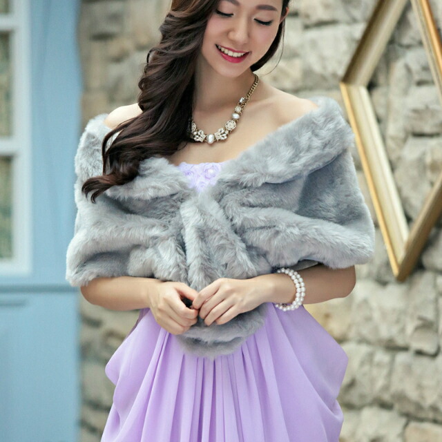 楽天市場 ボレロ ファー 結婚式 ショール ファーストール フェイクファー パーティドレス 羽織 ショール パーティー ファー パーティーボレロ フォーマル お呼ばれ 成人式 卒業式 謝恩会 同窓会 二次会 パーティードレス 小物フリージア